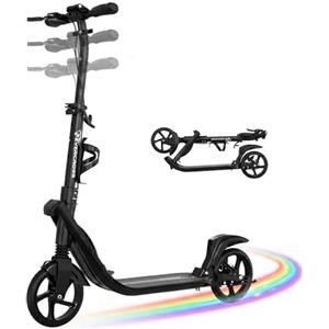 EVERCROSS K8 Monopattino Bambino, Pieghevole e Regolabile in Altezza | Altezza 3 livelli (93,5-102 cm), Doppio freno, in alluminio robusto, Pieghevole e leggera, Bambini e adulti, fino a 100kg