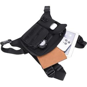 Generico da collo per uomo | Borsa da moto, | Per borsa da trekking - petto | Gilet tattico Chest Rig - Fronisen da uomo Outdoor Adventure Workout Gym Beach Picnic School Office