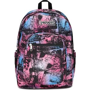 Seven Zaino Scuola Freethink, Viola Fucsia, Girl, Zaino Doppio Scomparto Con Supporto USB, Tasca Porta PC o Tablet e Tasca Porta Borraccia, Zaino Medie e Superiori, Bambina Ragazza