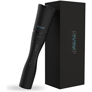 REVAMP Progloss Liberate Autocurler, Arricciacapelli Rotante Automatico Senza Fili in Ceramica con Tecnologia Ionica per Onde e Ricci, Infuso con Oli Protettivi, Temperatura 150°C-210°C, Nero