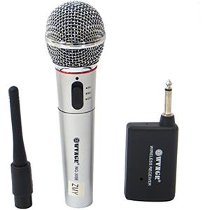 Vinciann Microfono wireless senza fili e cablato WG-309E karaoke conferenze interviste
