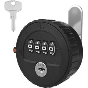 Oceanlend Lucchetto a camma a combinazione, a 4 cifre, antiruggine, codificato con password, serratura di sicurezza senza chiave, per armadi, cassette postali, cassetti, armadi (30 mm, nero)