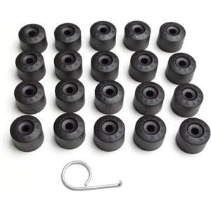 Grace's Secrets Grace's Tech Cappucci copriruota da 17 mm, 20 Pezzi copriruota per Auto, Tappi a Vite antifurto, compatibili con VW Golf Passat Beetle Compatibile con Audi, Tutte Le Marche di Automobili