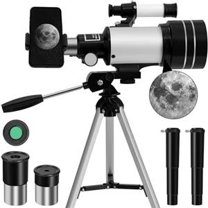 EUBEISAQI Telescopio astronomico, telescopio astronomico da viaggio portatile con adattatore per telefono, ideale per principianti osservazioni all'aperto