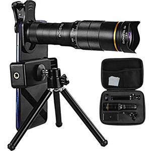Gonetre Telescopio Monoculare Cannocchiale Monocolo Gonetre 32X, Impermeabile, Antiappannamento, Visione Diurna e Bassa Notturna, con Supporto per Smartphone e Treppiede