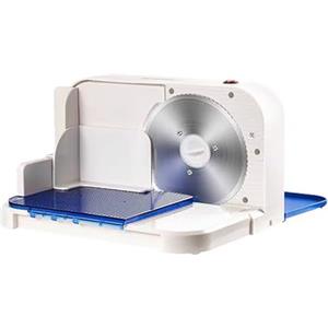 PAHION Pieghevole Affettatrice Elettrica Per Carne Affettatrice Per Salumi Spessore Di Taglio Regolabile In Continuo 0-15 Mm Grande Lama In Acciaio Inossidabile Ø 190 Mm 200 Watt