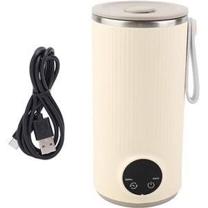 Generic Falettle Elettrico da Viaggio, Caldaia Ricaricabile da 400 Ml 55 ° C in Acciaio Calda in Acciaio Inossidabile, Bollitore Elettrico USB con Agitatore Rotante, Batteria LI di
