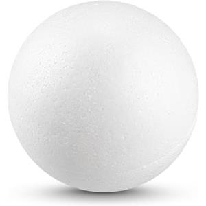 Netuno 10 Palline di polistirolo diametro 8 cm pallina polistirolo bianco da decorare paillettes base decorazioni Natale DIY fai da te decoupage feste progetti scolastici casa scuola