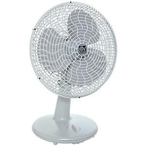 Vortice Tavolo 60610, silenziosa e Potente, 90 ° Girevole, Ø 30 cm, Gordon 30, Grigio Chiaro, 230 V, Bianco, 35 W