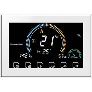 BecaSmart Termostato WiFi Beca BAC-8000ALW Fan Coil intelligente Controllo Condizionatori a 2 Tubi, controllo tramite App Becasmart (Bianco)