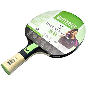Butterfly Tiago Apolonoa TAX3 - Racchetta da ping pong, approvata ITTF, 1,5 mm, in gomma Pan Asia