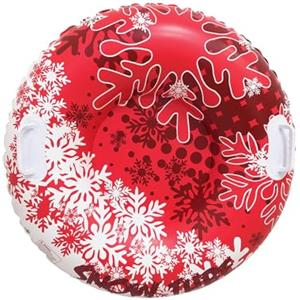 Generisch Slittino gonfiabile per adulti e bambini con manici, 80 x 80 x 25 cm, scivolo gonfiabile per adulti, slitta gonfiabile, ciambella, tubo da neve, , avventura invernale con famiglia