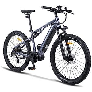 nakxus Bicicletta elettrica elettrica 27M201, 27,5, Fat Tire, motore centrale fino a 150 km, mountain bike off-road con, City EBike da uomo e da donna