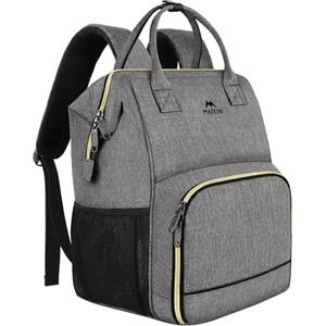 MATEIN Zaino Lavoro Donna con Scomparto Termico Isolato, Zaino Università Donna e Uomo per PC 17 Pollici, Zaini Termica Porta Pranzo per Lavoro, Picnic, Trekking e Viaggio, Grigio