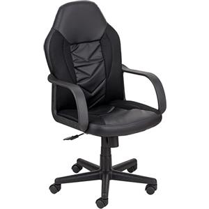 Baroni Home Sedia da Gaming Inclinabile, Acciaio e Soft Foam, Sedia da Gioco Ergonomica, Ruote Girevoli, Altezza e Inclinazione Regolabile, Sedia Scrivania Adulti Facile da Montare, 55x45x108 cm, Nero