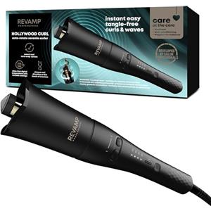 REVAMP Hollywood Curl Arricciacapelli Automatico Rotante in Ceramica - Cilindro Arricciacapelli in Ceramica, Ionico, Ferro Arricciacapelli per Ricci e Onde Beach Waves - Styler Rotante Capelli Mossi