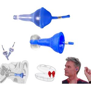 Qosneoun Innovativi tappi per le orecchie gonfiabili fluidi, in silicone, autoadattabili, ultra comodi, riutilizzabili, per ridurre il rumore, per dormire, concentrarsi profondamente, nuoto, rumore aereo (2)