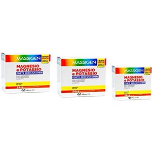 Gs1 Costa Rica Massigen, Magnesio e Potassio Forte, Integratore 24+6 Bustine Gratis (3)