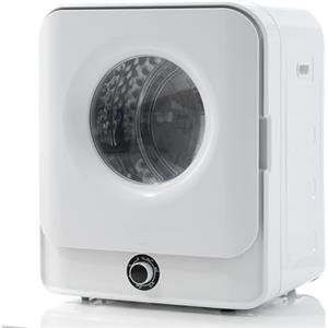 Merax Piccola asciugatrice con 5 programmi, aspiratore a parete con protezione da surriscaldamento e filtrazione multipla, 3 kg effettivamente fino a 4,5 kg/830 W [classe energetica C]