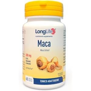 LongLife® Maca | MACAPURE® titolato allo 0,6% in macamidi e macaeni | 900mg per dose giornaliera | Tonico adattogeno | Sostegno metabolico | 60 capsule vegetali | Vegano e senza glutine