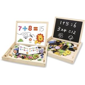 Grandi Giochi Lavagna Numeri - Lavagna 2 in 1 Magnetica, Include Magneti A Tema Numeri E Animali, Include Pennarello, Gessetti E Cancellino, per Bambini A Partire dai 3 Anni