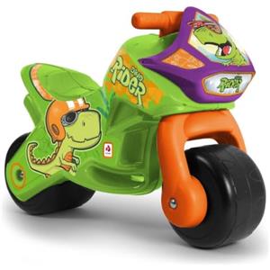 INJUSA Moto cavalcabile bimbo 18 mesi 2 3 anni senza pedali stile dinosauro maniglia trasporto ruote larghe stabile ergonomica per casa e giardino INJUSA