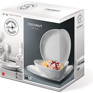 Bormioli Rocco Rocco Bormioli Servizio Piatti 18 Pezzi Coconut, Bianco