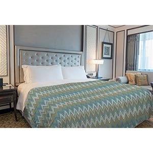 IlGruppone Copriletto Estivo Made in Italy 100% cotone Coperta Leggera Piquet Singolo Matrimoniale Piazza e mezza - Spinato verde - 1 Piazza