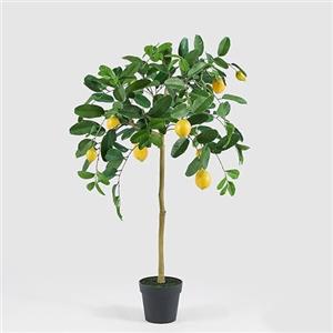 EDG Enzo De Gasperi Limone Artificiale Anti-UV 148 cm - Pianta Decorativa Realistica per Interni ed Esterni