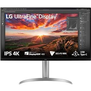 LG 32UQ850V Monitor 32 UltraHD 4K LED IPS HDR 400, 3840x2160, AMD FreeSync 60Hz, Audio Stereo 10W, HDMI 2.0 (HDCP 2.3), Display Port 1.4, USB-C (90W), USB 3.0, AUX, Stand Pivot, Flicker Safe, Bianco