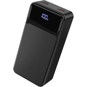 hganus Powerbank 50000 mAh 22,5 W Ricarica Rapida Power Bank Portatile USB-C con 4 Uscite & 2 Ingressi Display LED Grande Capacità Batteria Esterna per iPhone, Samsung, iPad ecc.