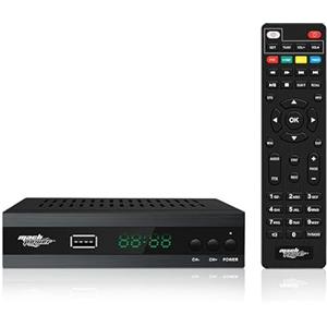 Mach Power Decoder Digitale Terrestre 2025 DVB-T2/T/C H.265 HEVC 10Bit, Full HD 1080P, Ricevitore TV con HDMI, SCART, RF OUT, USB PVR/Timeshift, Telecomando Incluso (TV-DVBT2)