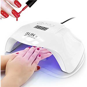 Pulchram Lampada Unghie UV LED da 54W per Gel UV Lampada Unghie Professionale per Manicure e Pedicure Fornetto Unghie LED Essiccatore a UV con 4 Impostazioni del Timer e Sensore per Smalto Gel