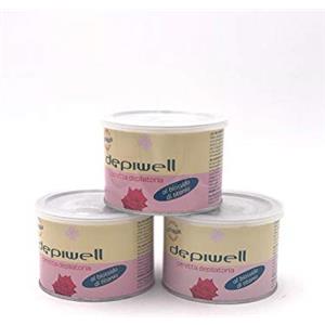 Depiwell Kit Depilazione Professionale - Cera Vaso Rosa 400ml con Biossido di Titanio - Disponibile in 3 o 6 Pz