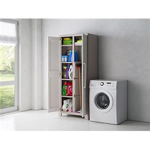Keter Armadio 8 Ripiani 80x44x182 cm Gulliver Multispace XL Sabbia e Beige