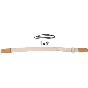 SEAFRONT Cinturino con Bottone Finale per Ukulele Cintura Regolabile con Fibbia Scorrevole Pulsante Finale Cinturino per Ukulele in Morbido Cotone e Lino (Beige)