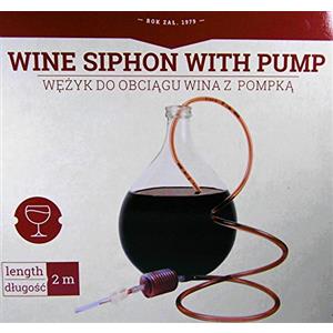 AlcoFermBrew Travasatore con Pompa di aspirazione + Rubinetto strozzatubo - Travaso Vino e Birra - Sifone per Vino