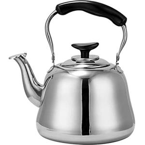 Generic bollitore per stufa a legna gas 3L 4L 5L 6L 7L Teiera in acciaio inox per uso domestico e cucina, adatto per tutti i tipi di piano cottura/stufa, per preparare caffè, tè ed espresso, 3L
