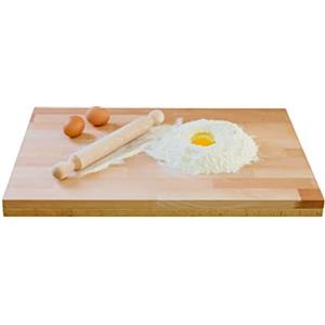 Mottinox Asse Pasta, Mattarello Incluso, 100% Legno Faggio, 60X40X1,9cm, Con Gradino (2,2cm)