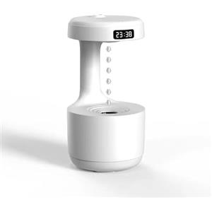 Generic FYDTOP Umidificatore USB antigravità a goccia d'acqua, 800 ml, umidificatore d'aria con 8 ore di lavoro, display digitale intelligente a LED, doppia protezione da interruzioni di corrente, soggiorno