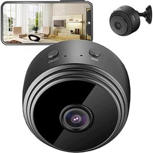 AMAPOLAS Mini Telecamera Videocamera Sorveglianza Interno Wireless Wi-Fi Bluetooth 1080P - Visione notturna Con Carica Usb