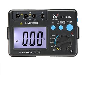 Luxtech Tester Resistenza d'Isolamento Meter Megohmmeter Voltmetro 1000Vw Multimetri HDT20A