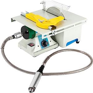 Beaudreaul Mini sega circolare da tavolo, 5 in 1, 750 W, 800 - 10000 rpm, mini sega da tavolo, per lucidatura, separazione e levigatura