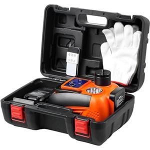 VEVOR Cric Elettrico per Auto Veicoli 5 Tonnellate, Martinetto Elettrico 230 x 160 x 160 mm, Martinetto per Sostituzione Pneumatici con Luce LED Telecomando, Kit Cric Portatile da Garage Officina