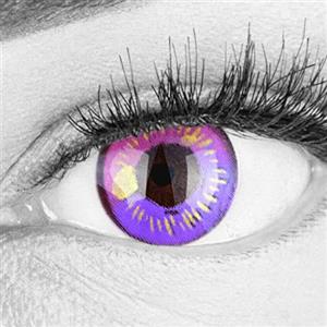 Meralens Lenti a Contatto Colorate Sharingan Viola Circle Lenses Heroes Of Cosplay - con porta lenti a contatto - ideali per Manga Anime Halloween - Durata 1 Anno - 1 Coppia senza correzione