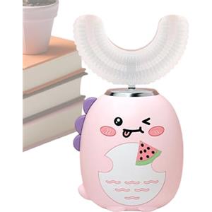 Yqooup Spazzolino Automatico Per Bambini | 3 Modalità con Timer - Spazzolino Elettrico A U Ultrasonico Per Bambini,Per Prevenire Le Carie E Incentivare Le Abitudini Di Spazzolamento Per Bambine 2-6 Anni
