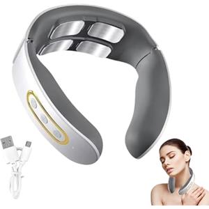 Kouamor Dispositivo di Massaggio Cervicale 3D, Soluzione 11 in 1 per il Collo, Massaggiatori Cervicali Elettrici, 6 Modalità & 9 Livelli, Design Ergonomico a Forma di U, Impulsi Elettrici Contro Dolori e