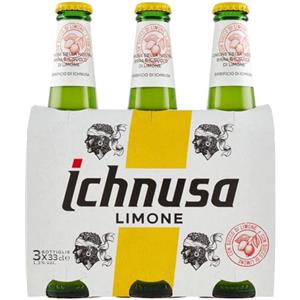 Generico Birra Radler al Limone, Cassa da 24 Bottiglie da 33cl ICHNUSA