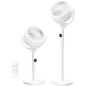SONGMICS Ventilatore a Piantana, Ventilatore Silenzioso 20 dB, Telecomando, Camera da Letto, Oscillante 120°+135°, 15 Velocità, Timer 15 Ore, 3 Modalità, Altezza Regolabile, Bianco Nuvola XFC002W1EU