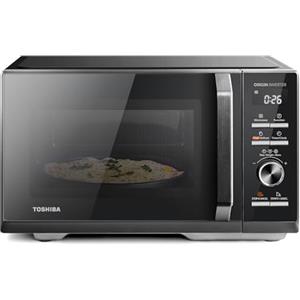 Toshiba 3-in-1 Forno a Microonde Origin Inverter con Grill, 25 Litri, Microonde 900W, Grill 1100W, Chef Defrost, Combi,10 Livelli di Potenza, 7 Menu Automatici, Colore Nero-MW3-AG25PFI(BK)